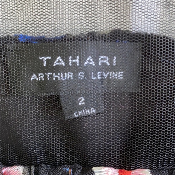 Tahari ASL embroidered mesh dress Size 2 - Picture 3 of 5
